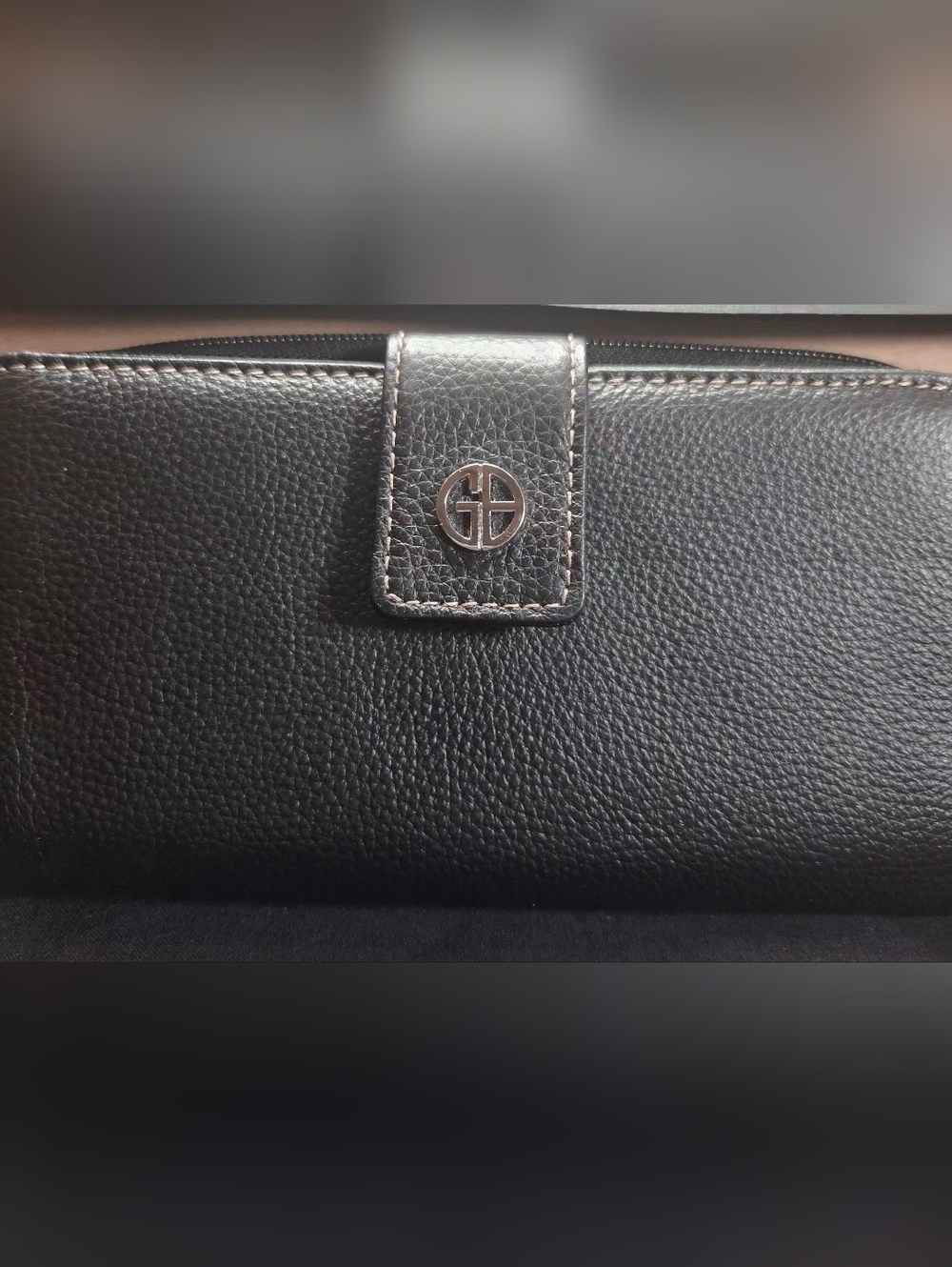 Giani Bernini Black Genuine Leather All-In-One Zip Around Wallet. - Picture 2 of 6